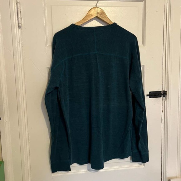 AE American Eagle Long Sleeve Green Blue Active Flex Shirt L - Picture 6 of 8